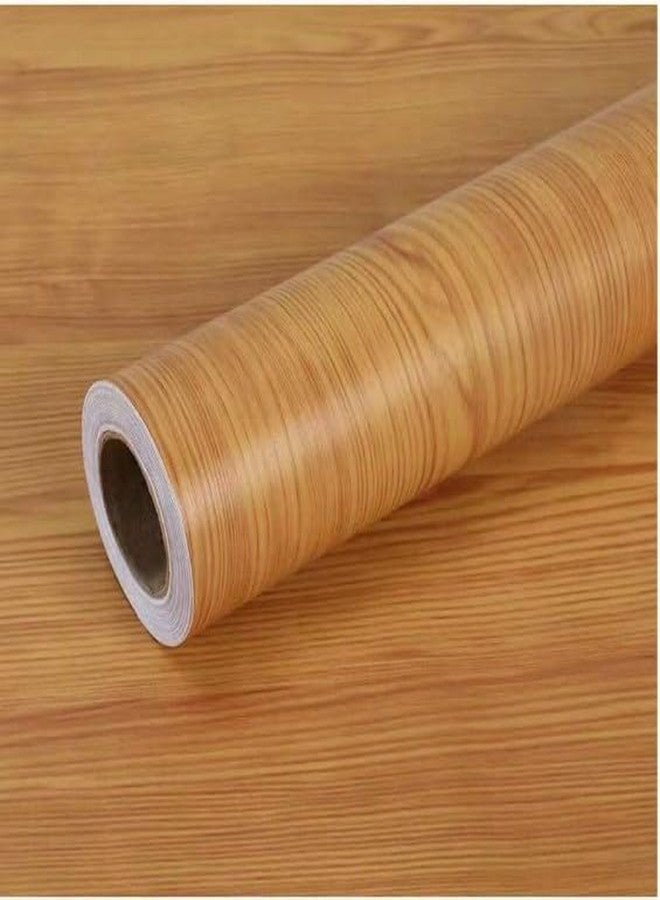 HAPPYMATES Wooden Wallpaper Peel and Stick Self Adheisve Removable Wood Grain Contact Paper Vinyl Decorative Wallpaper for Kitchen Desk Cabinets Shelf Drawers Liner (12X50, Brown Teak) - Image 1